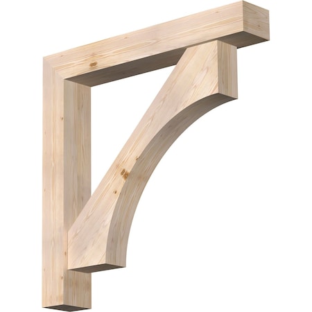 Westlake Block Smooth Bracket W/ Offset Brace, Douglas Fir, 7 1/2W X 48D X 48H